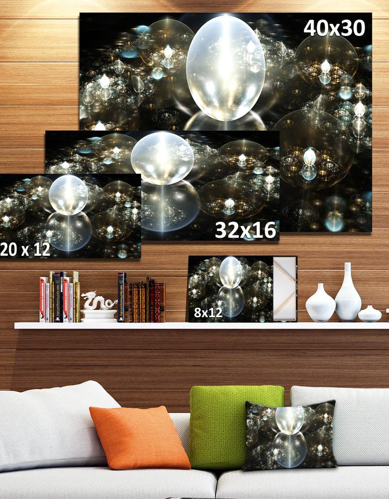 Designq Golden Water Drops On Mirror - Extra Large Abstract Canvas Art Print