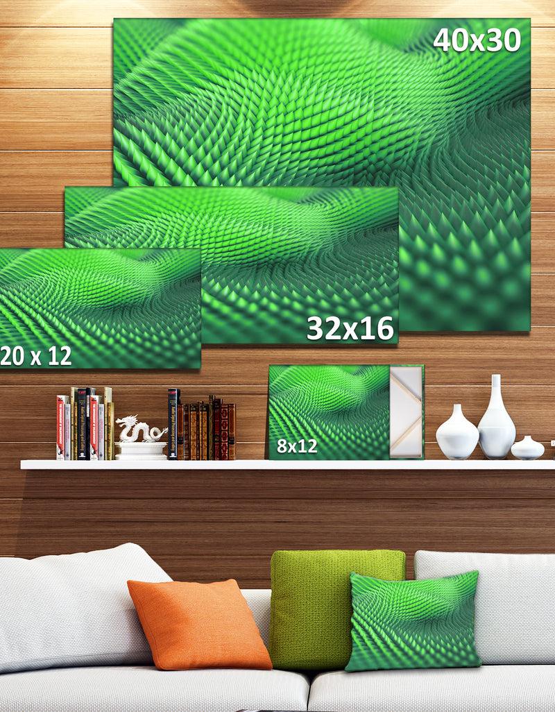 Designq Green 3D Spiny Texture - Abstract Artwork On Canvas