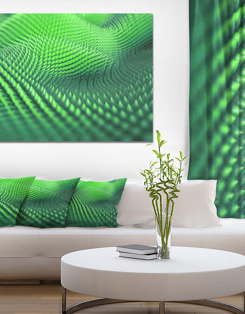 designq Green 3D Spiny Texture - Abstract Artwork on Canvas