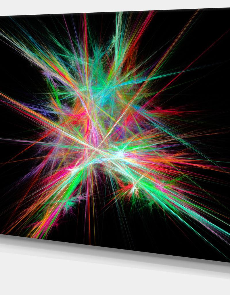 Designq Green Red Spectrum Of Light - Extra Large Abstract Canvas Art Print