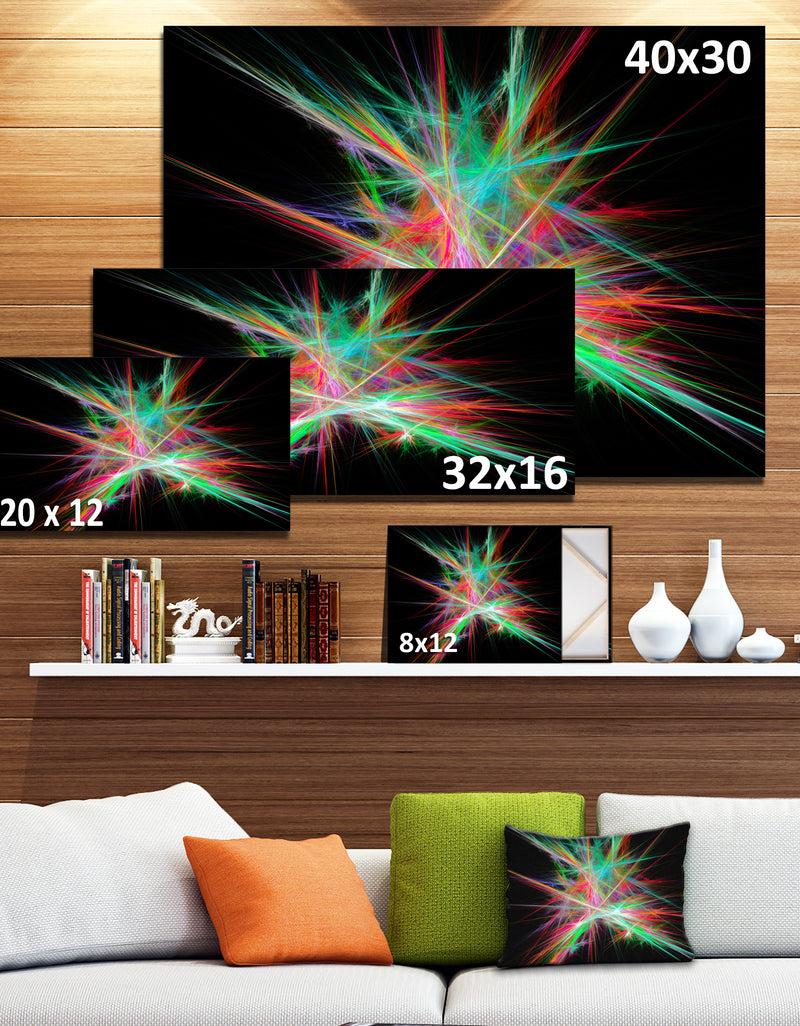Designq Green Red Spectrum Of Light - Extra Large Abstract Canvas Art Print