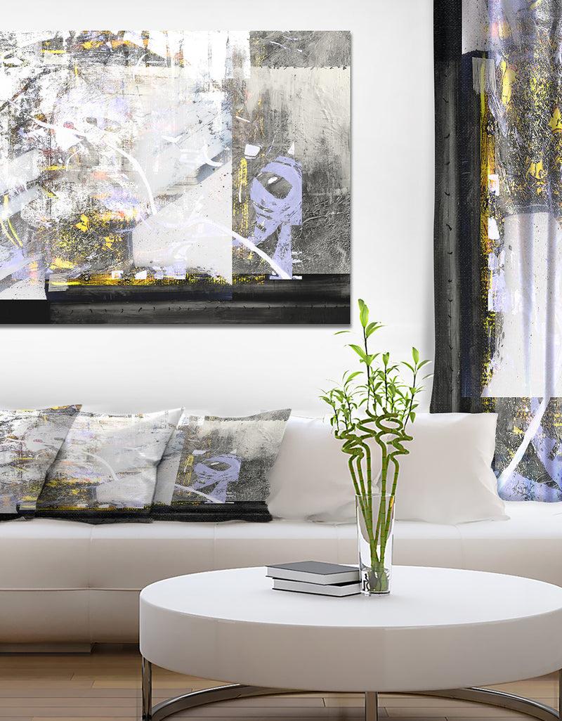 designq Grunge Background - Contemporary Painting Print on Wrapped Canvas