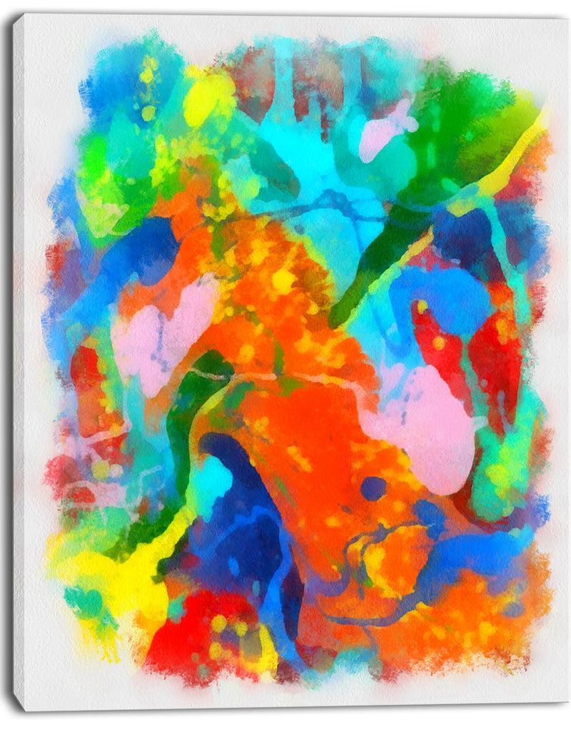 Designq Hand-drawn Abstract Floral Pattern - Extra Large Floral Canvas Art