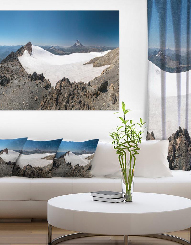designq Hiking to Vulkan Quetrupillan - Landscape Art Canvas Print