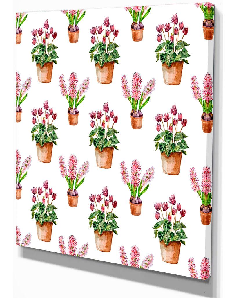 Designq Home Flower - Floral Painting Print On Wrapped Canvas