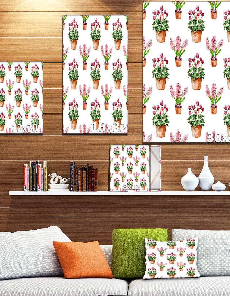 Designq Home Flower - Floral Painting Print On Wrapped Canvas