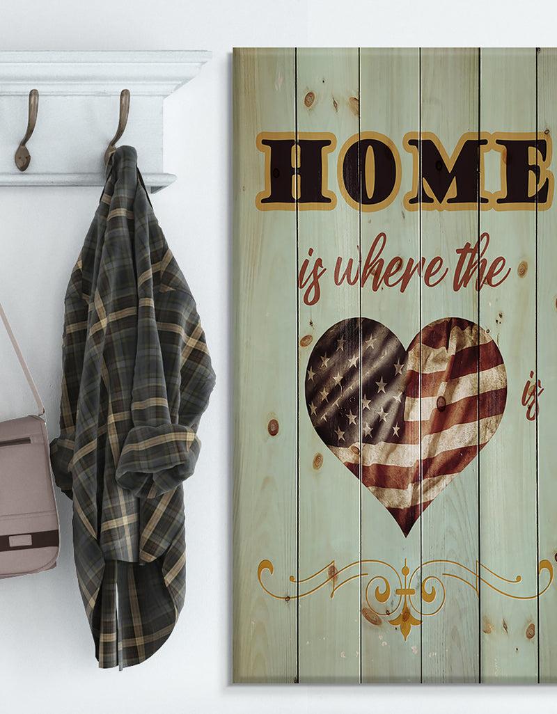 designq Home is where the love is - Textual Entrance Art on Wood Wall Art