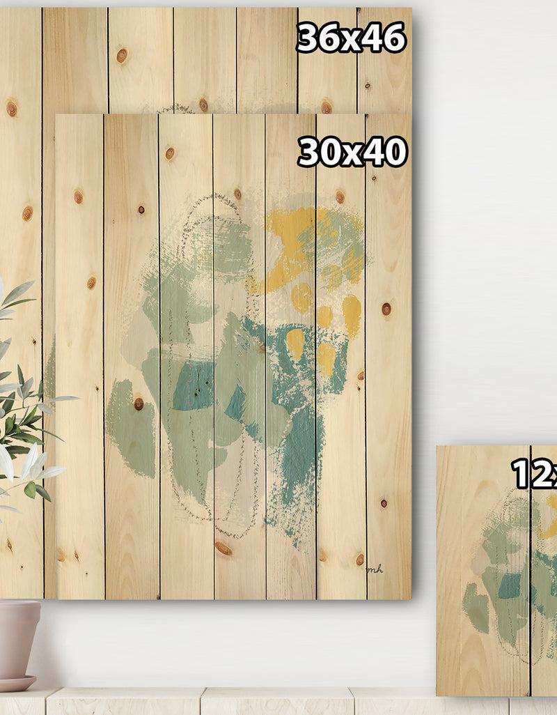 Designq Hopeful II - Modern Farmhouse Print On Natural Pine Wood