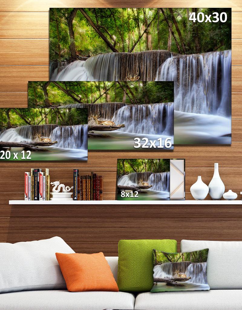 Designq Huai Mae Kamin Waterfall Photo - Canvas Art Print