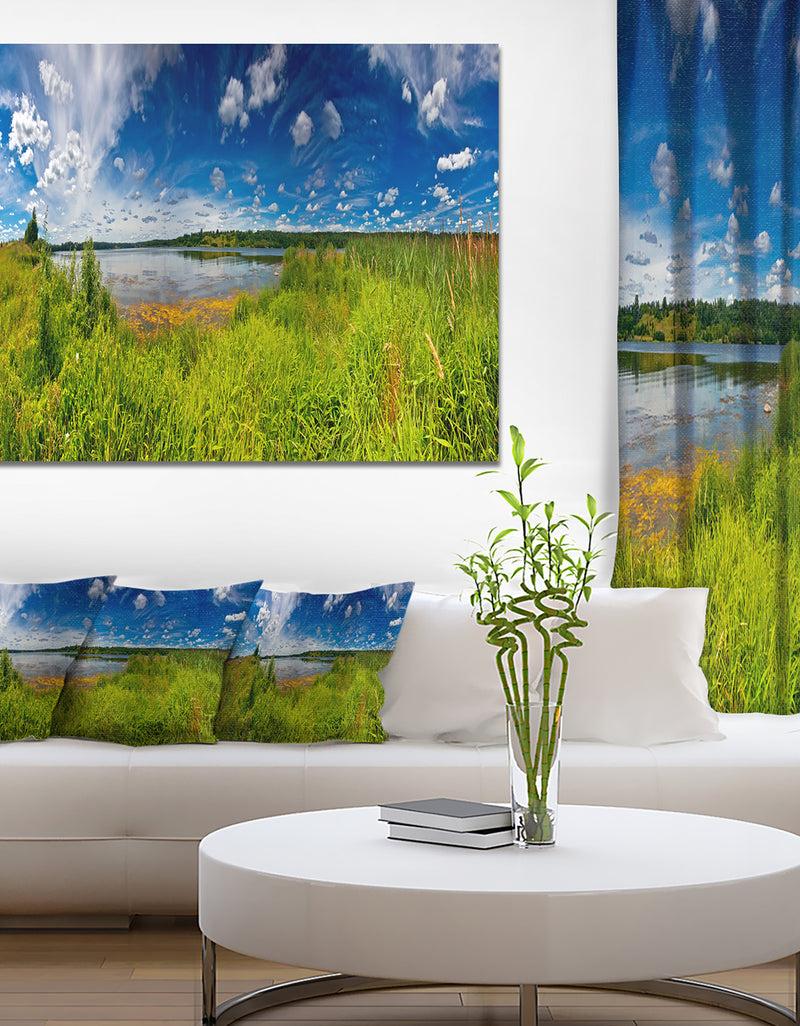 designq Ideal Summer Meadow Panorama - Landscape Wall Artwork