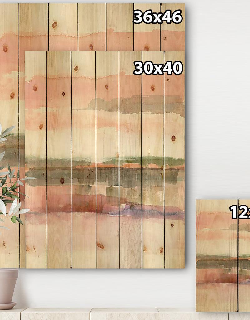 Designq Influence Of Line And Color - Traditional Floral Print On Natural Pine Wood