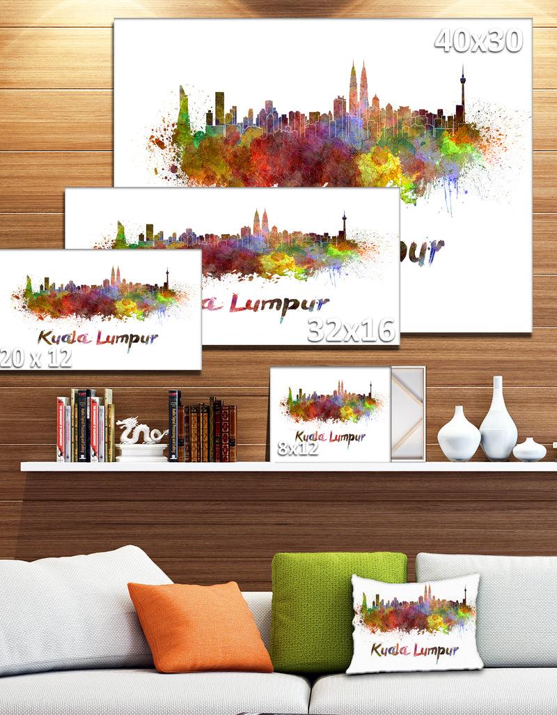 Designq Kuala Lumpur Skyline - Cityscape Canvas Artwork Print