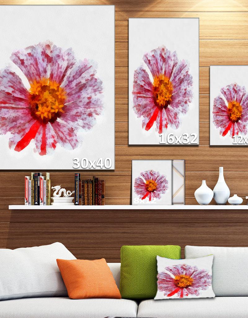 Designq Large Red Yellow Flower Painting - Large Floral Canvas Artwork