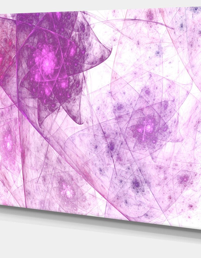 Designq Light Purple Rotating Polyhedron - Abstract Canvas Wall Art