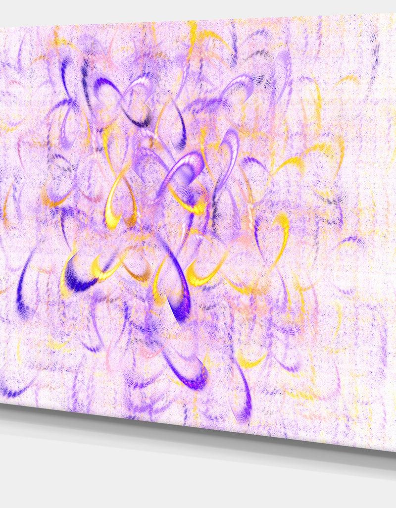 Designq Light Purple Watercolor Fractal Art'Large Abstract Canvas Art Print