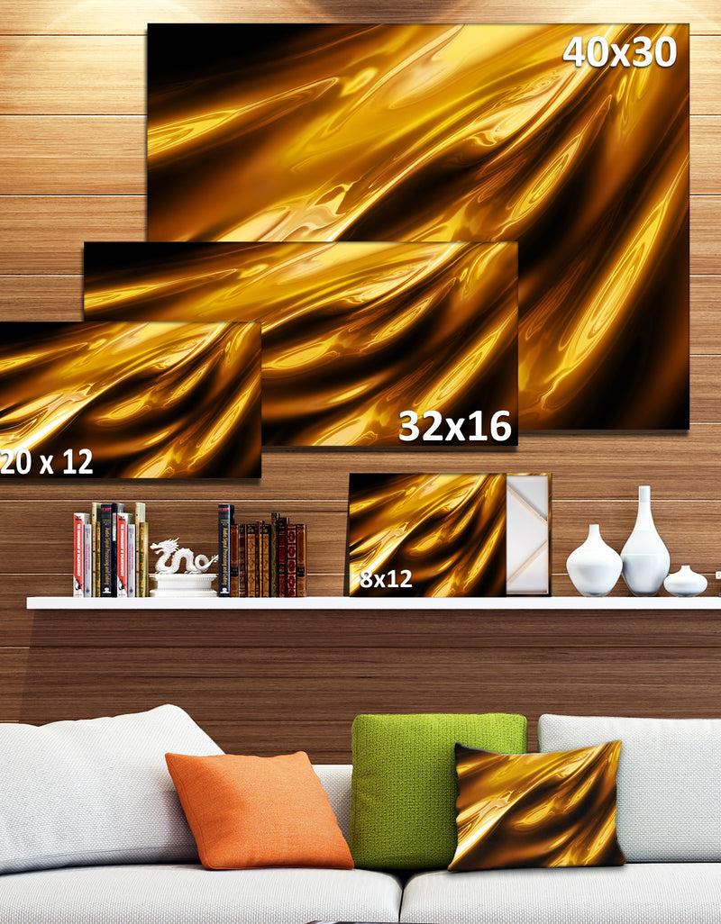 Designq Liquid Gold Texture Pattern - Abstract Digital Art Canvas Print