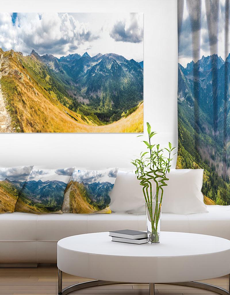 designq Low Tatras Hike Panorama - Landscape Wall Art Canvas Print