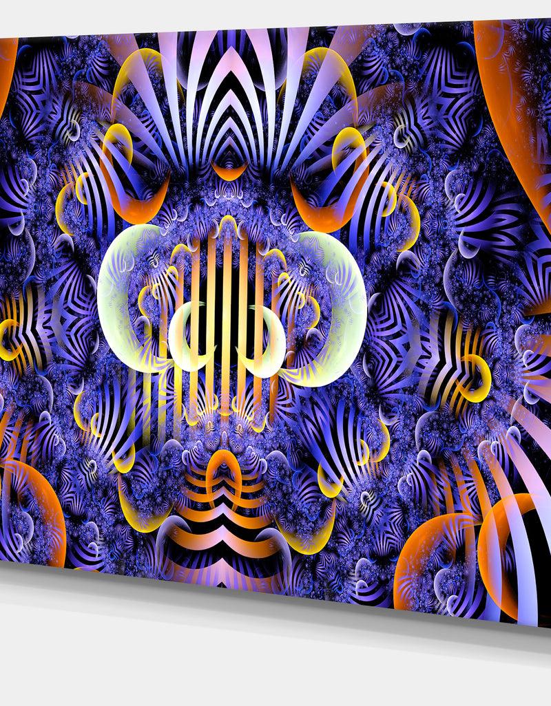 Designq Magical Fairy Pattern Illustration - Extra Large Floral Wall Art On Canvas