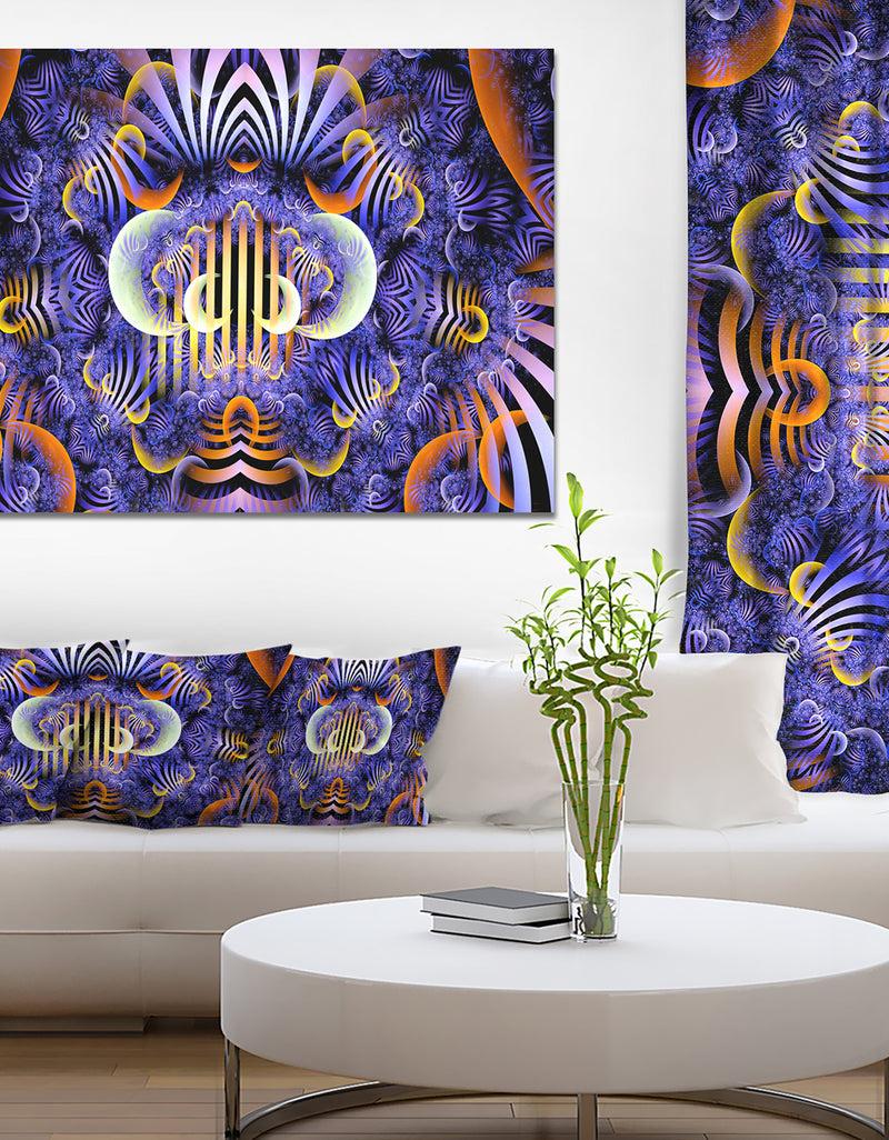 designq Magical Fairy Pattern Illustration - Extra Large Floral Wall Art on Canvas