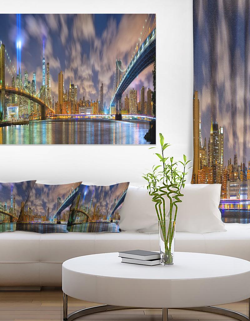 designq Manhattan in Memory of September 11 - Cityscape Canvas print