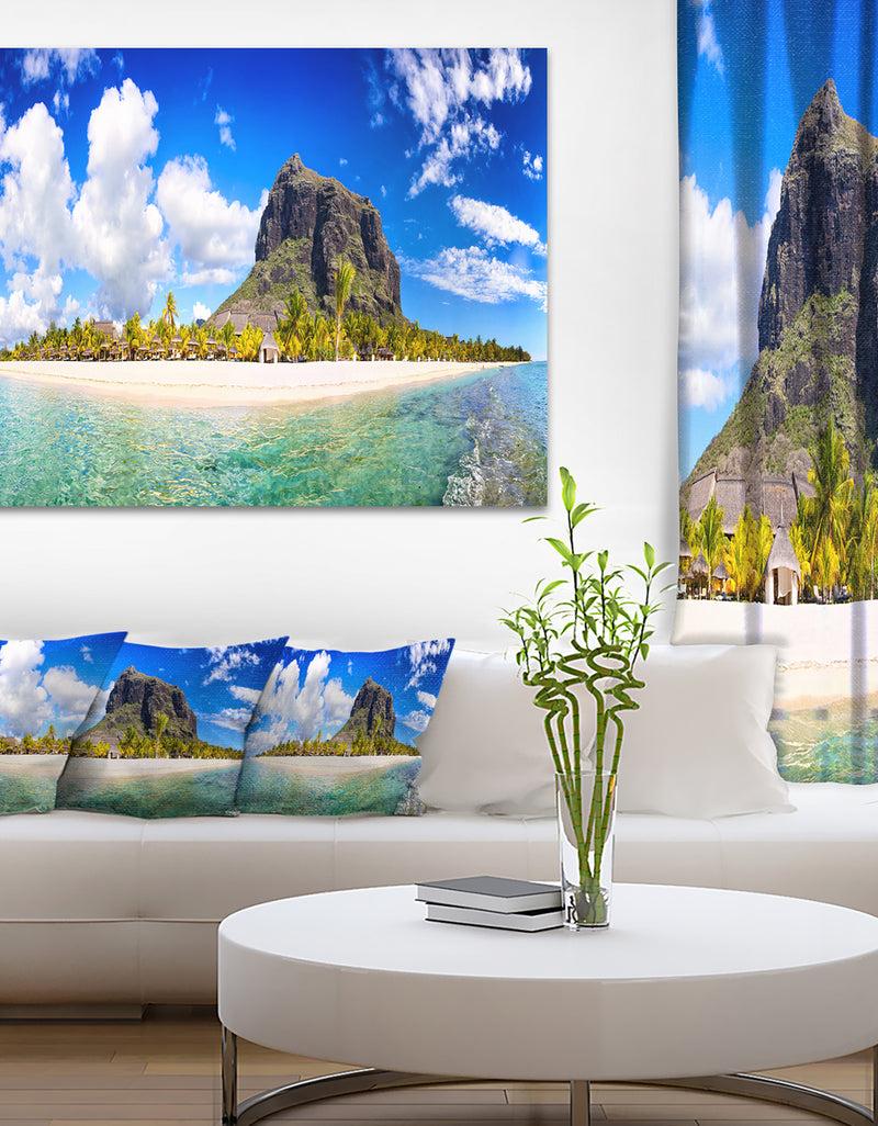 designq Mauritius Beach Panorama Photography Canvas Print