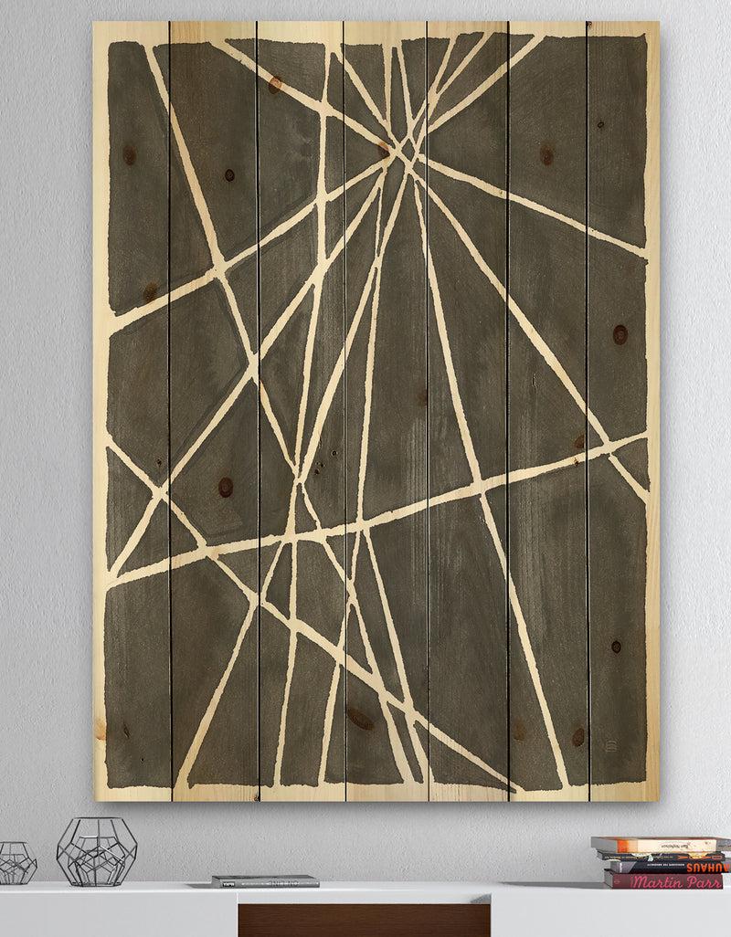designq Minimalist Graphics II - Transitional Print on Natural Pine Wood