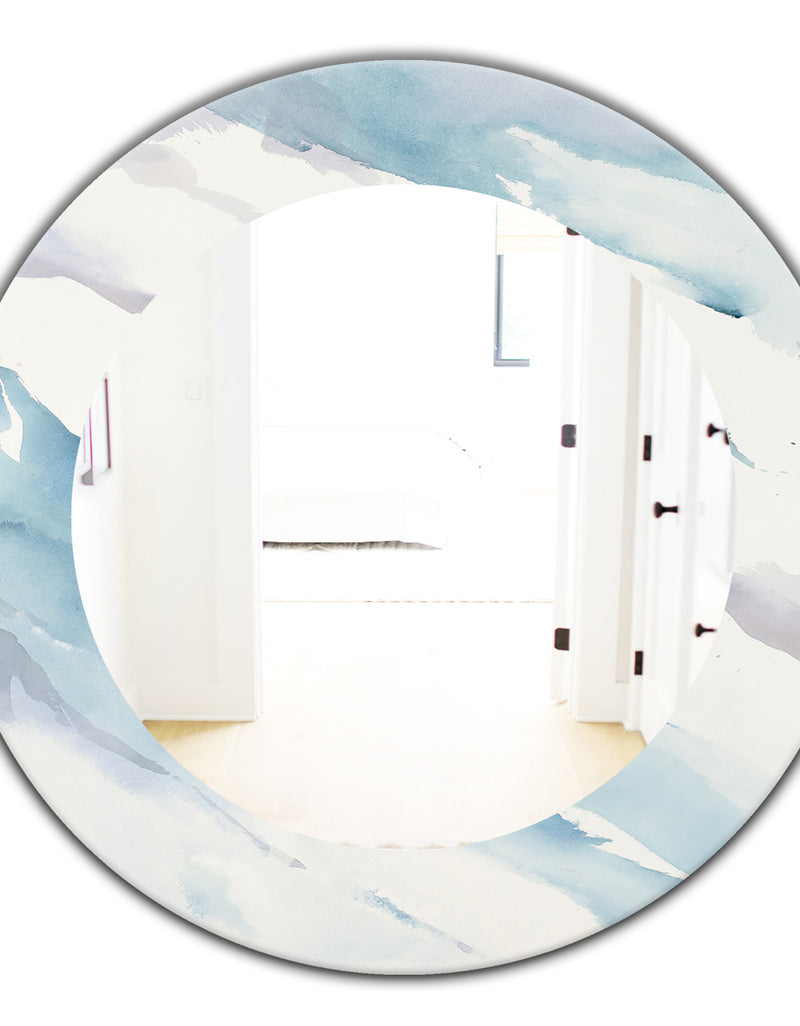 Designq Modern Abstract Drift - Traditional Mirror - Oval Or Round Wall Mirror