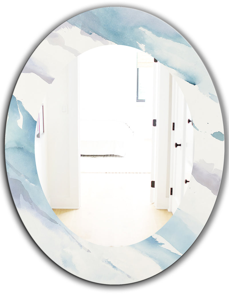 Designq Modern Abstract Drift - Traditional Mirror - Oval Or Round Wall Mirror