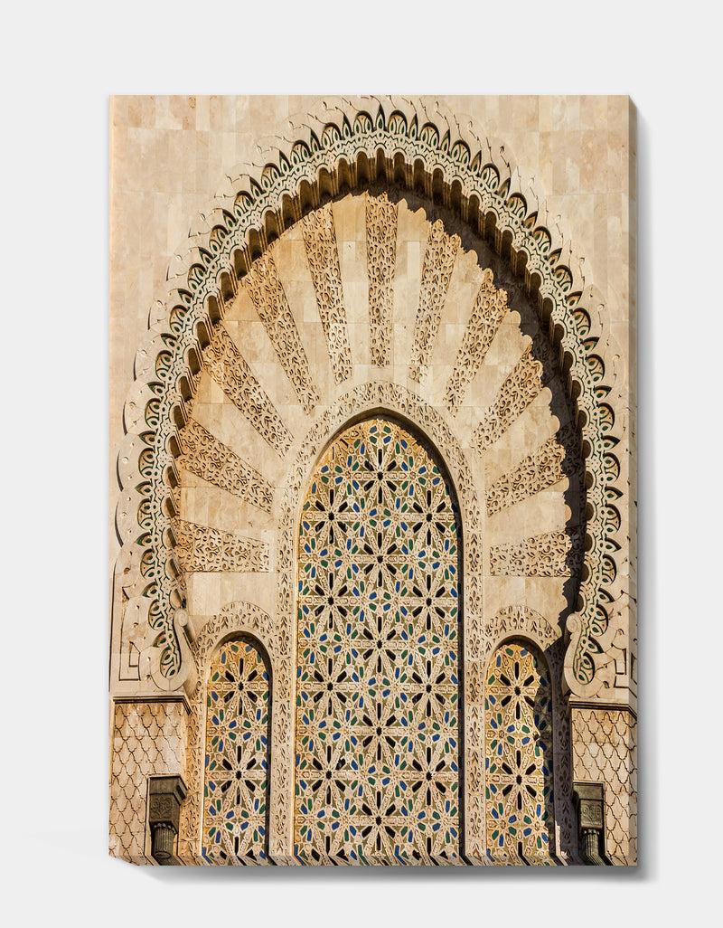Designq Morocco Mosque Door - Vintage Gallery-wrapped Canvas