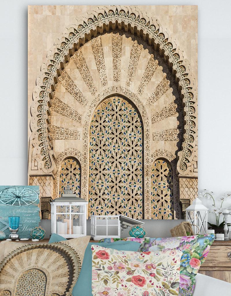 designq Morocco Mosque Door - Vintage Gallery-wrapped Canvas