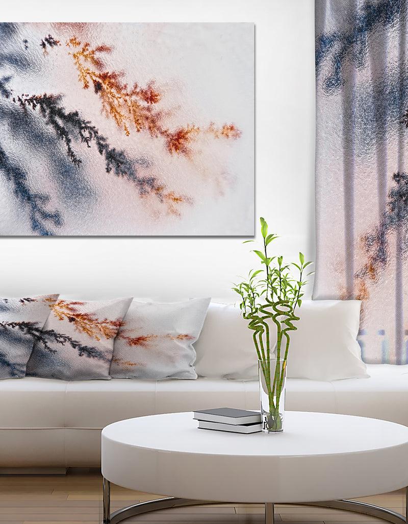 designq Moss Agate and Dendrite Crystals macro - Stone Photographic on Wrapped Canvas