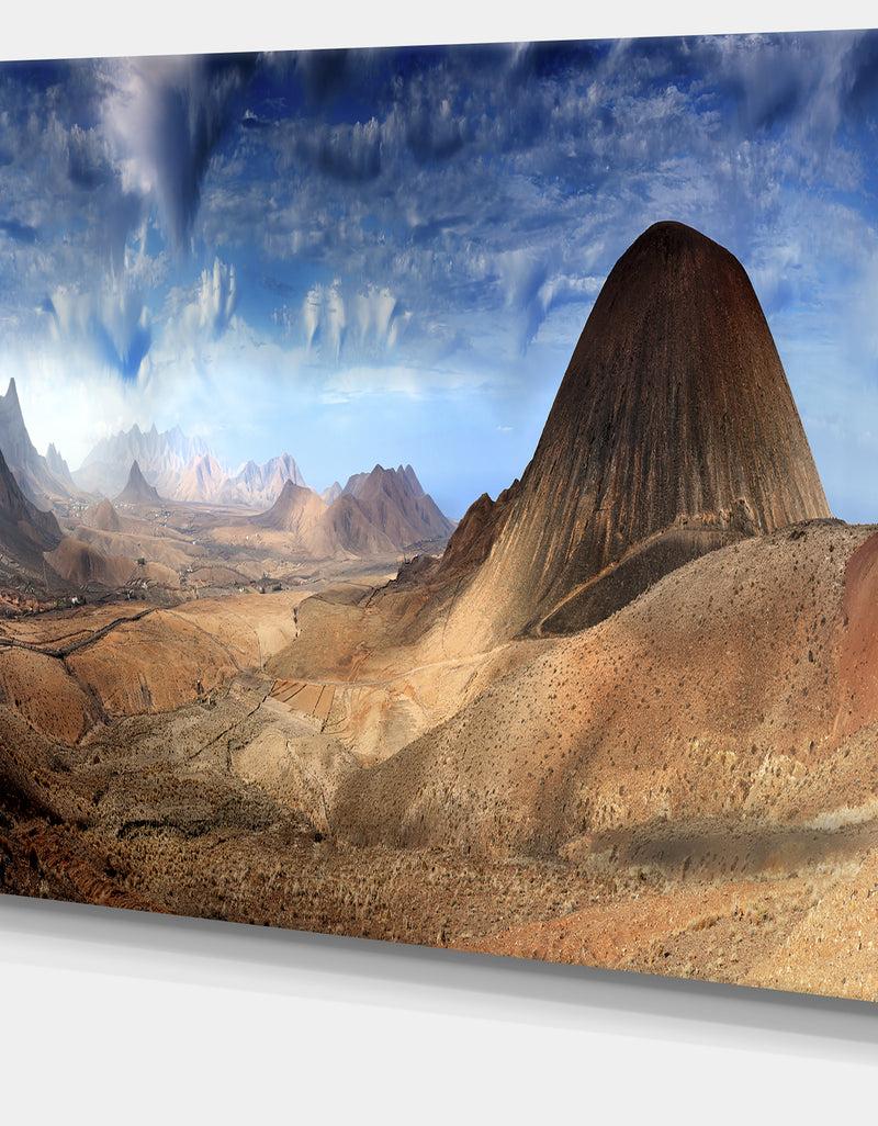 Designq Mountain Scenery Panorama - Landscape Photo Canvas Print