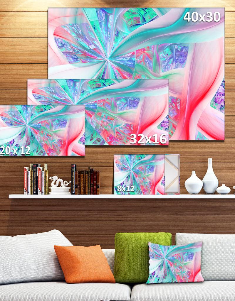 Designq Multi-Color Fractal Exotic Plant Stems - Extra Large Canvas Art Print