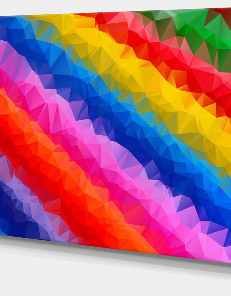 Designq Multi-Color Polygonal Pencils - Large Glossy Canvas Art Print