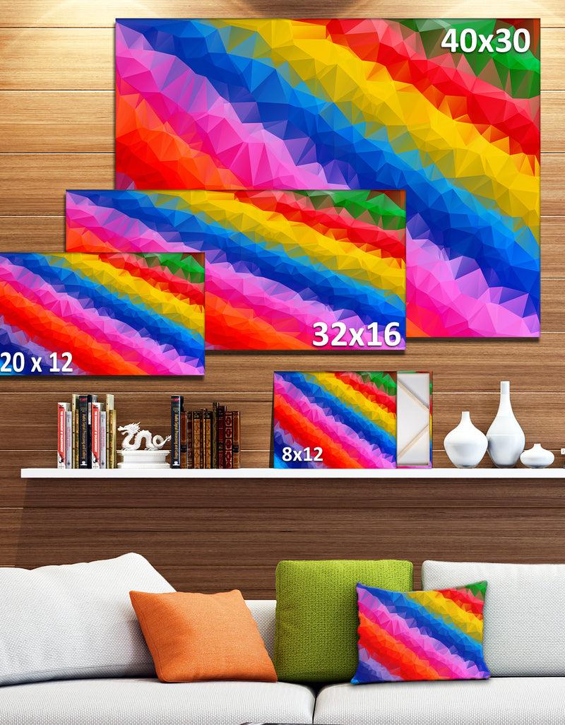 Designq Multi-Color Polygonal Pencils - Large Glossy Canvas Art Print