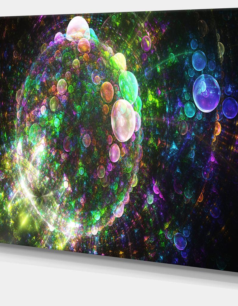 Designq Multi-Color Spherical Planet Bubbles - Extra Large Canvas Art Print
