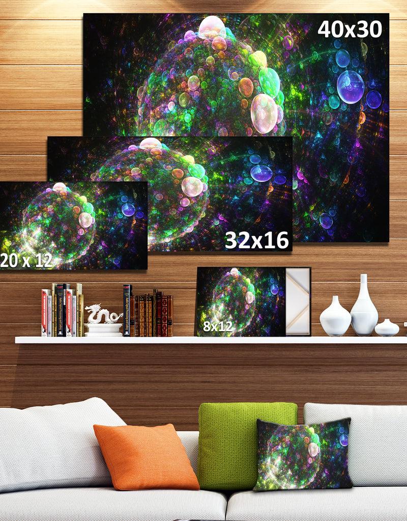 Designq Multi-Color Spherical Planet Bubbles - Extra Large Canvas Art Print