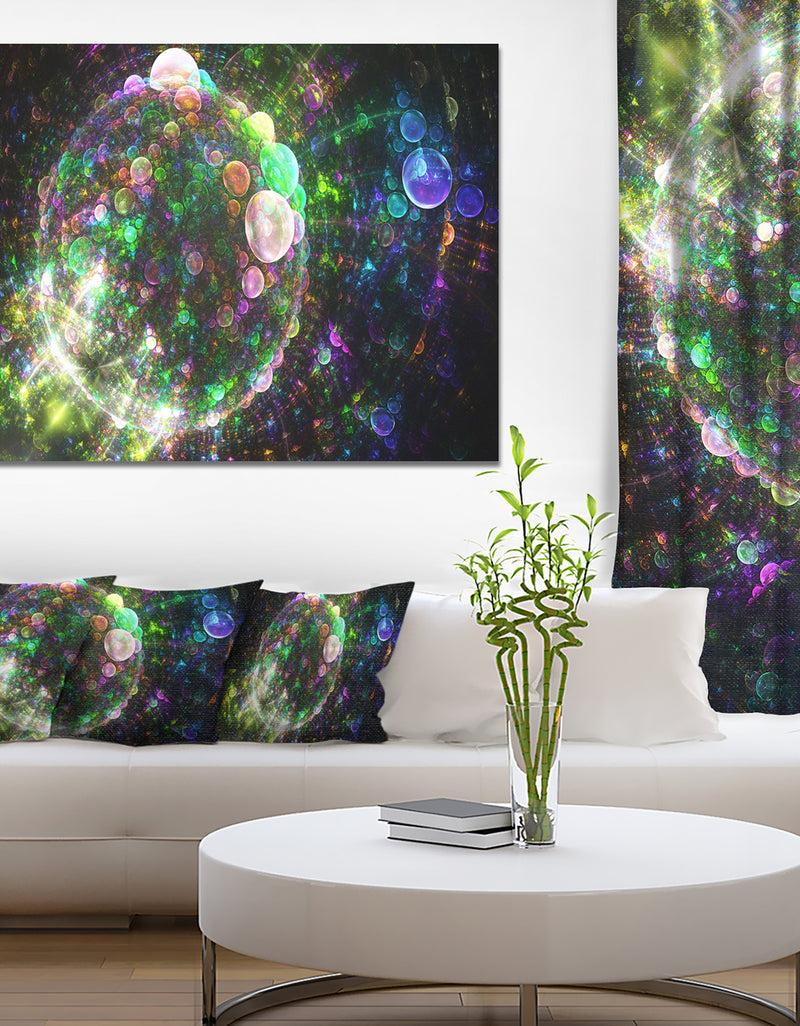 designq Multi-Color Spherical Planet Bubbles - Extra Large Canvas Art Print