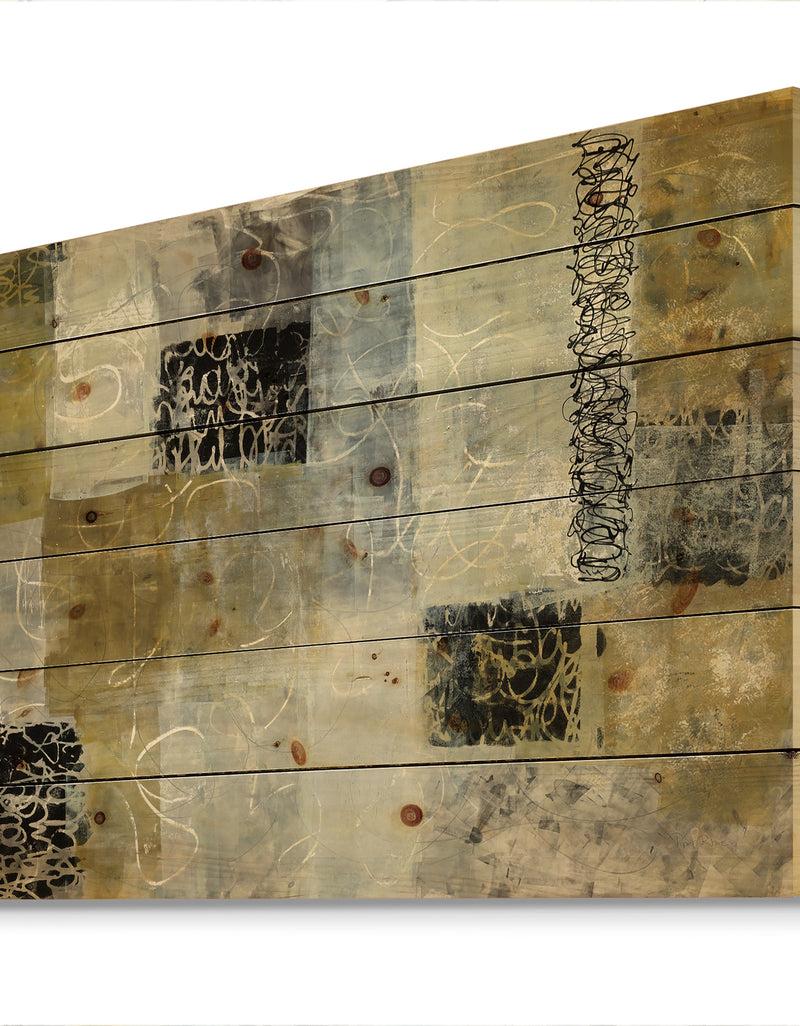 Designq Multicolor Twin City - Glam Print On Natural Pine Wood