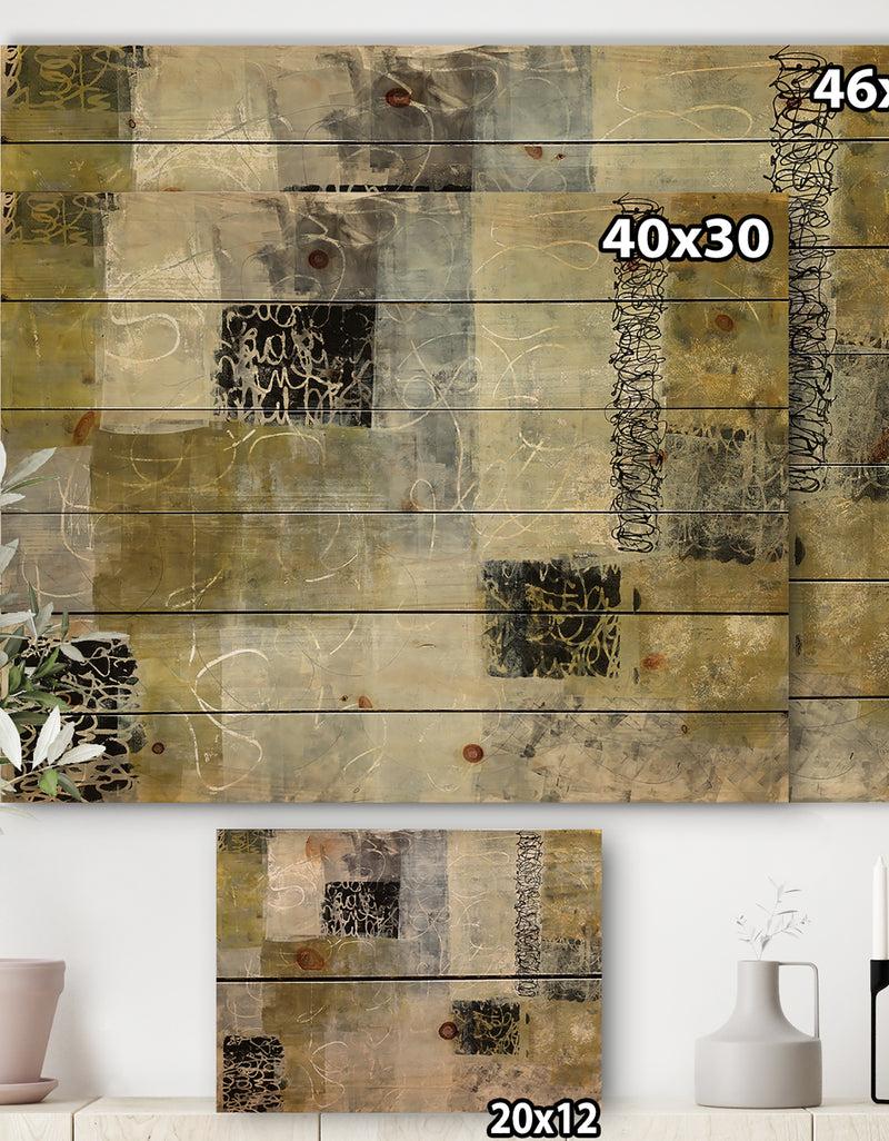 Designq Multicolor Twin City - Glam Print On Natural Pine Wood