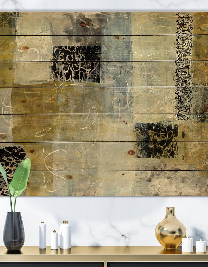 designq Multicolor Twin City - Glam Print on Natural Pine Wood