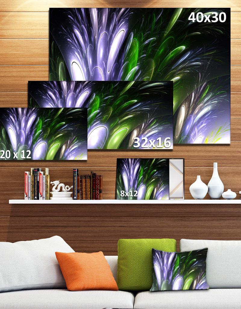 Designq Mysterious Psychedelic Flower'Extra Large Abstract Canvas Art Print