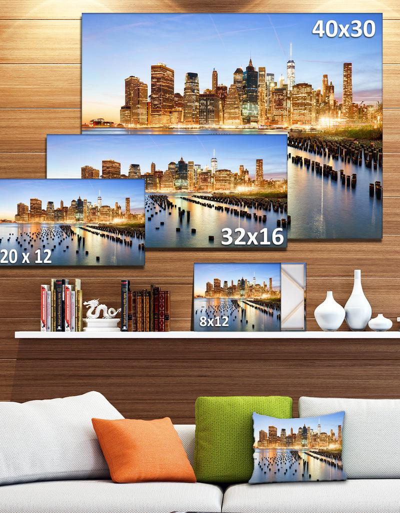 Designq New York Skyline With Skyscrapers - Cityscape Canvas Print