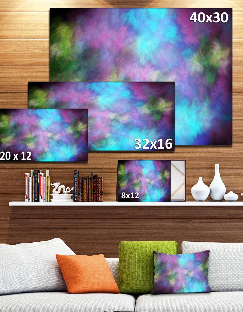 Designq Perfect Blue Purple Starry Sky - Extra Large Abstract Canvas Art Print