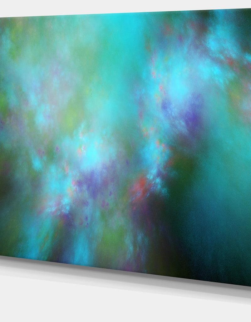 Designq Perfect Blue Starry Sky - Extra Large Abstract Canvas Wall Art