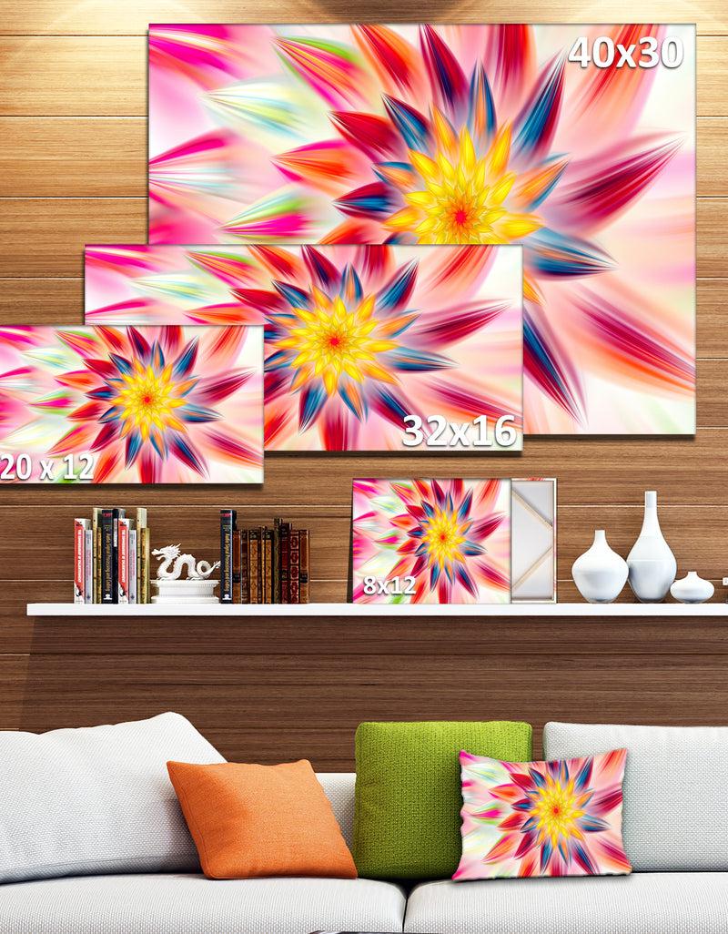 Designq Pink Dancing Flower Petals - Extra Large Floral Canvas Art Print