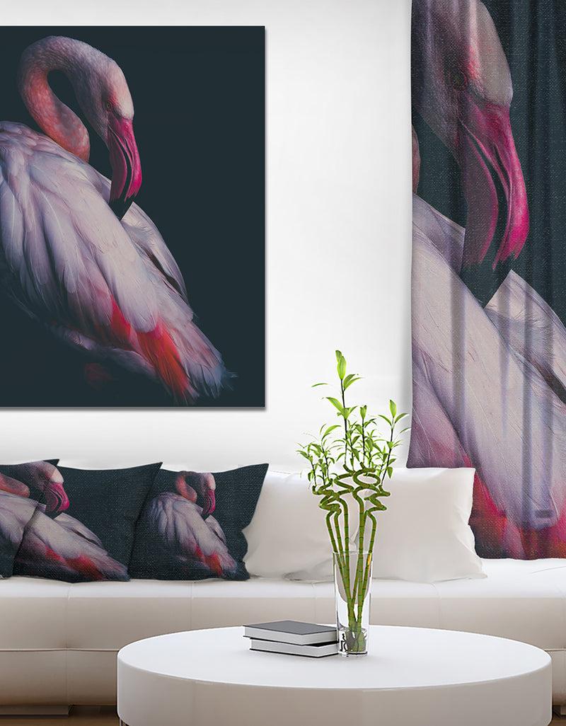 designq Pink Flamingo - Contemporary Art on wrapped Canvas