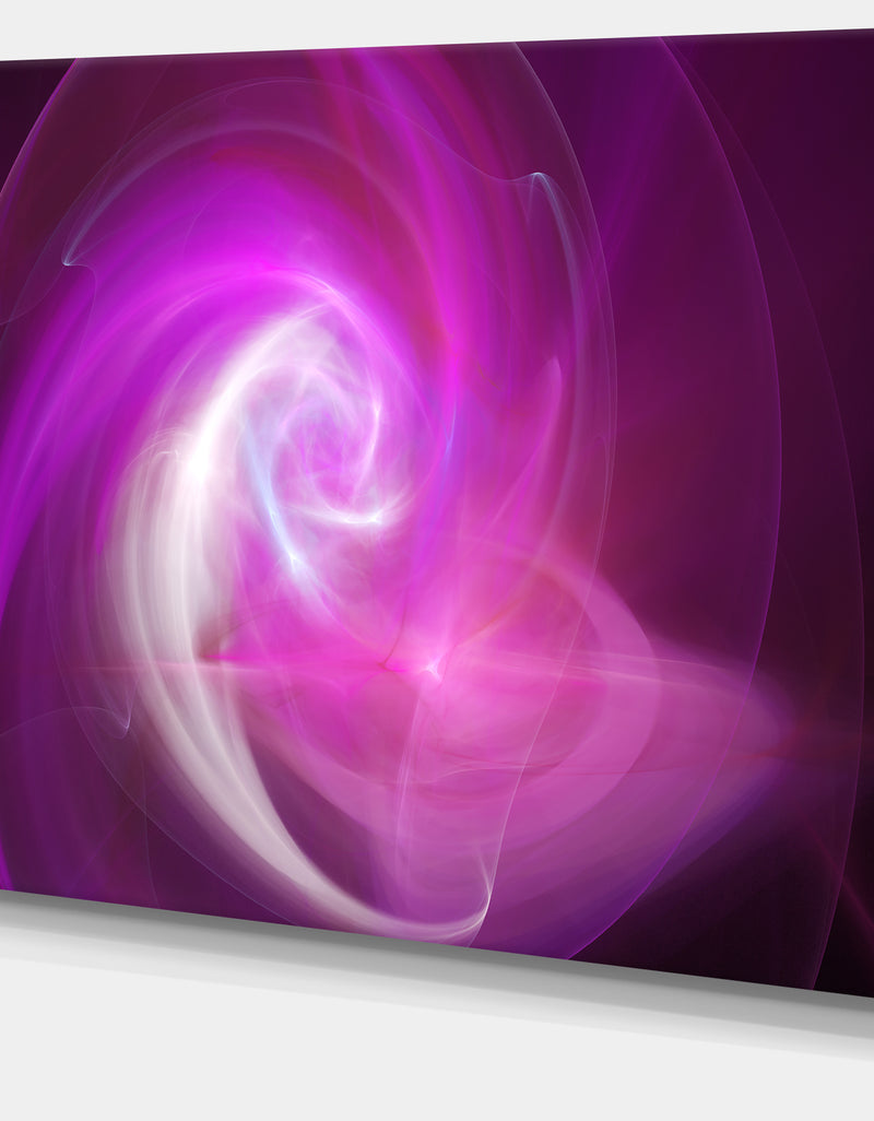 Designq Pink Fractal Large Illustration - Large Canvas Wall Art