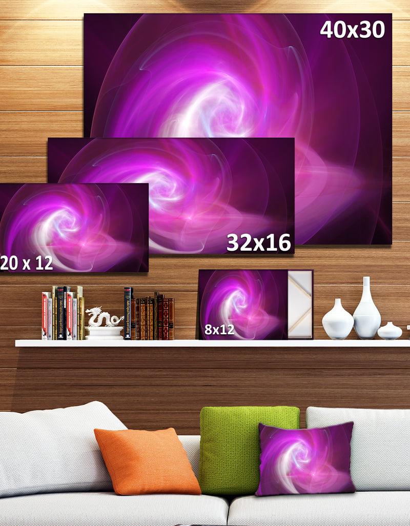Designq Pink Fractal Large Illustration - Large Canvas Wall Art
