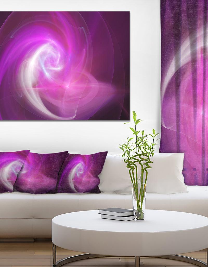 designq Pink Fractal Large Illustration - Large Canvas Wall Art